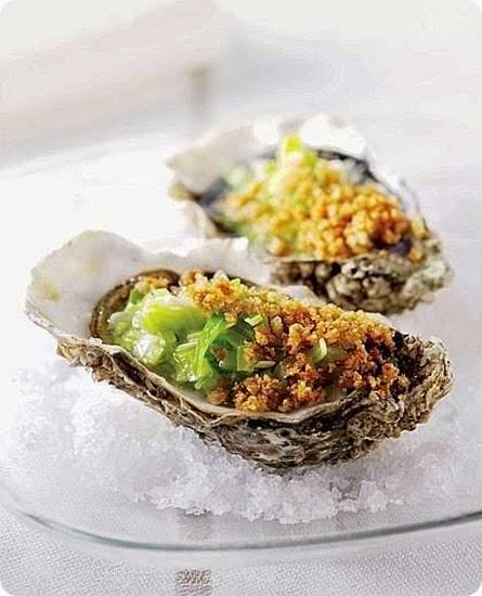 Ostriche e porro al gratin