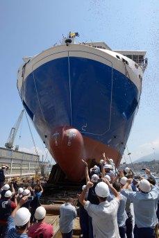 Castellammare di Stabia/ Fincantieri. Varato il Traghetto ultratecnologico per l’armatore canadese “F.-A.-Gauthier” sarà il primo traghetto a gas mai costruito in Italia