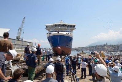 Castellammare di Stabia/ Fincantieri. Varato il Traghetto ultratecnologico per l’armatore canadese “F.-A.-Gauthier” sarà il primo traghetto a gas mai costruito in Italia