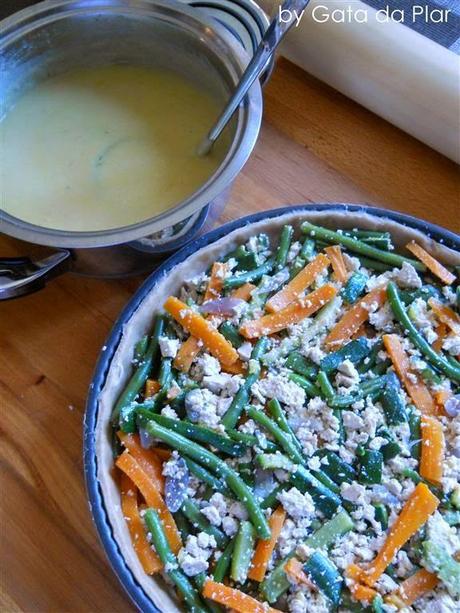 TORTA DI VERDURINE, TOFU E BESCIAMELLA VEGANA ALLA CURCUMA