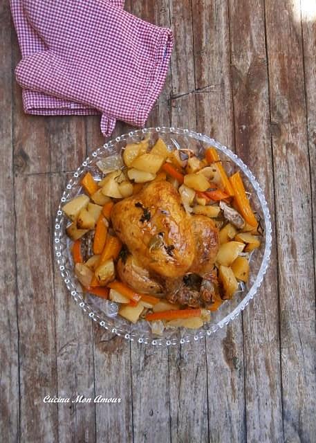 Pollo con Erbe Aromatiche e Verdure