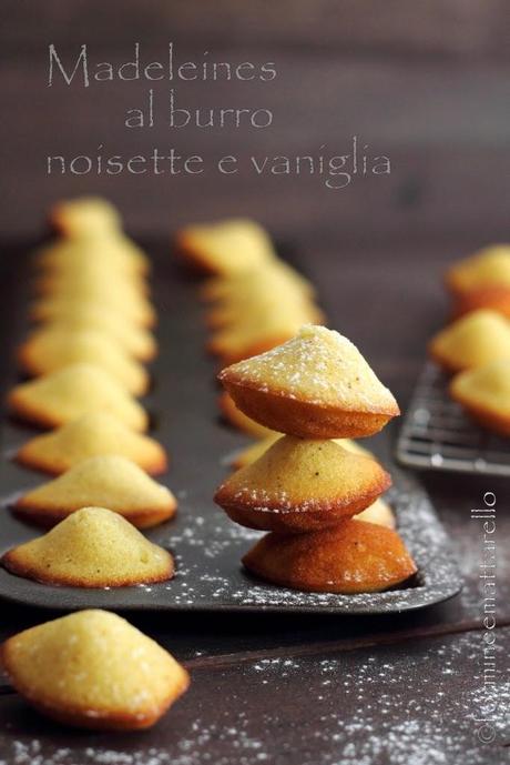 Madeleines al burro noisette e vaniglia