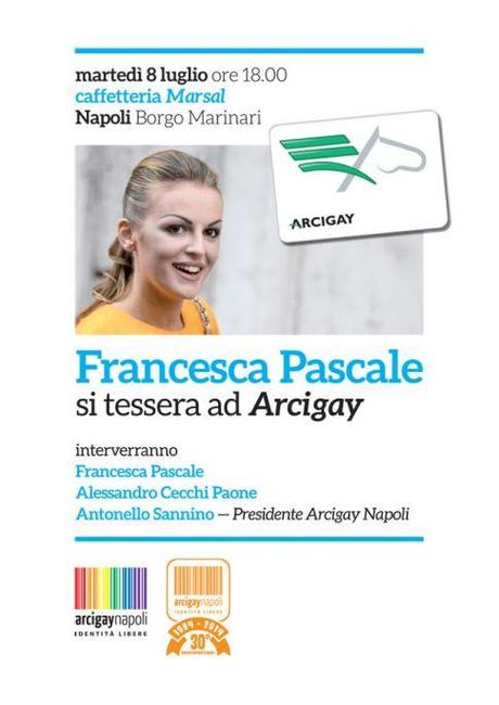 francesca pascale si iscrive ad Arcigay Napoli