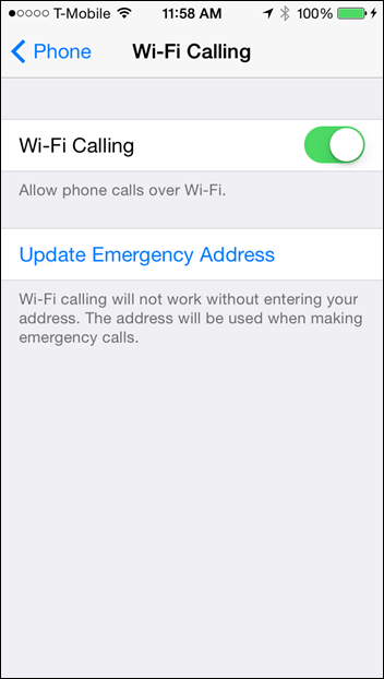 iOS 8 beta 3 – Abilitate le chiamate in Wi-fi
