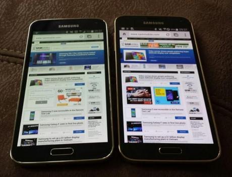 s5 vs s5 lte a display 600x458 Samsung mostra la qualità del display QHD smartphone  Smartphone samsung galaxy display 