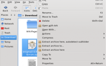 Guida alla scoperta di Dolphin, file manager focalizzato sulla usabilità, predefinito dell'attuale versione di KDE: gestione degli archivi.