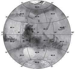 Marte area della mappa bacino Hellas - Credit: Scott Mest and David Crown/USGS