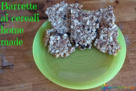 Barrette ai cereali e frutta secca fatte in casa