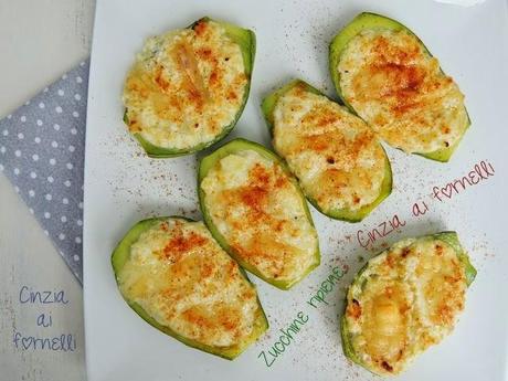 Zucchine ripiene ricotta e formaggio