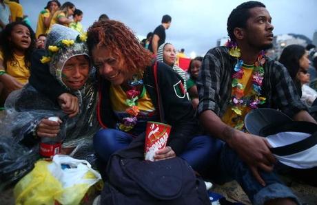 Brazilian Fans Cheer On Their National Team During World Cup Semi Finals