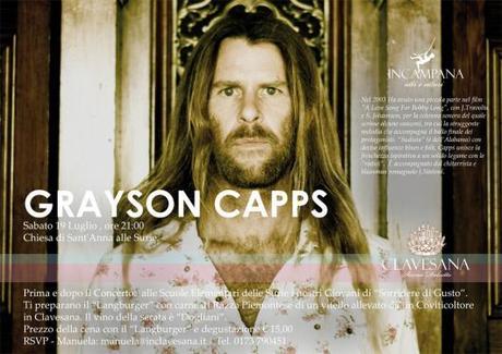 Il 19 luglio la leggenda Grayson Capps al Rock & the Wine di Clavesana (Cn), il primo e unico enofestival 