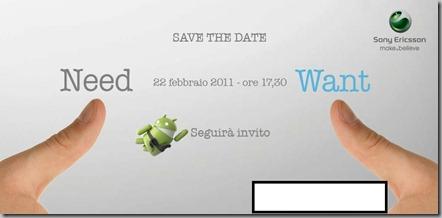 Sony Ericsson SAVE THE DATE 22 02 2011 thumb Sony Ericsson: presentazione italiana di Xperia Play il 22 Febbraio