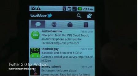 Twitter 2.0 per Android, la nuova interfaccia in video