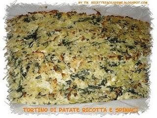 TORTINO DI PATATE RICOTTA E SPINACI