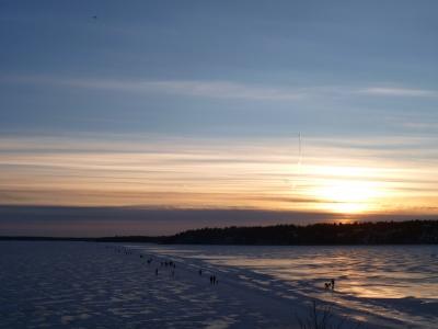 Frozen lake