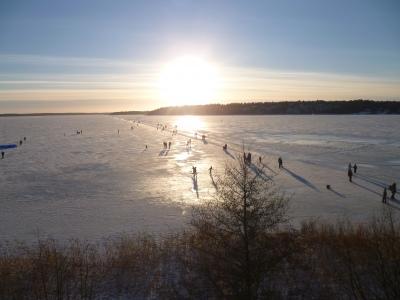 Frozen lake