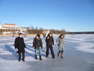 Frozen lake