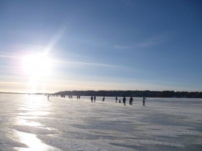 Frozen lake