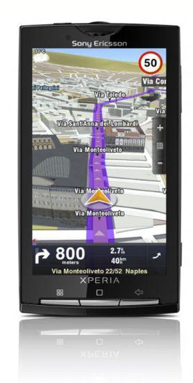 Xperia X10 con Sygic Aura 53136 1 Sygic Aura, navigatore GPS gratis per Xperia X10 e X8