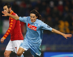 edison cavani doppietta roma napoli