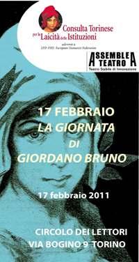 La giornata di Giordano Bruno (17-18 febbraio 2011, Circolo dei Lettori, Torino)