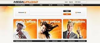 Megaupload homepage