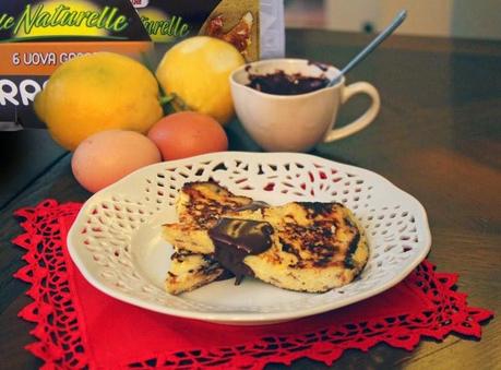 Frittatina dolce con ricotta e scaglie di cioccolato