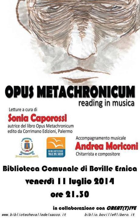 11/07/14: Opus Metachronicum: Caporossi – Moriconi nel reading in musica alla Biblioteca di Boville Ernica