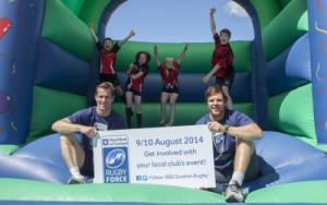 Chris Paterson e Tom Ryder durante l'annuncio dei club che prenderanno parte al Royal Bank RugbyForce 