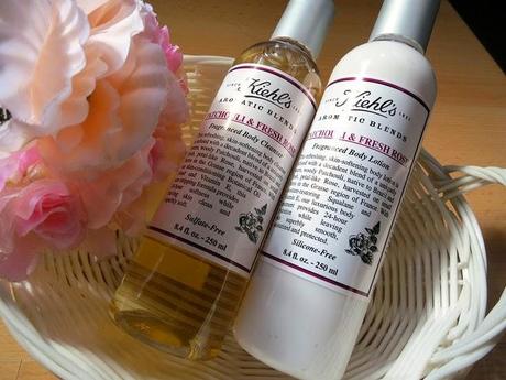 KIEHL'S PATCHOULI &FRESH; ROSE BODY CLEANSER AND BODY LOTION