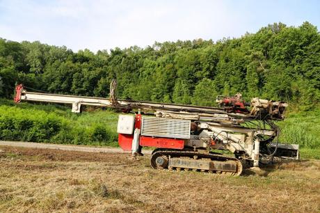 il cantiere per il pozzo