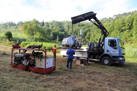 il cantiere per il pozzo