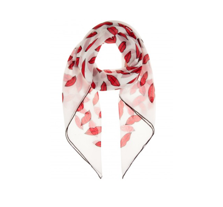 SAINT LAURENT  Foulard con bocca, tizianafausti, milan street style