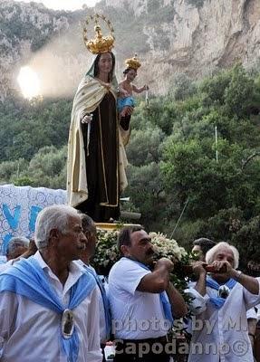 Madonna del Carmelo a Nocelle , Positano; il programma per i festeggiamenti