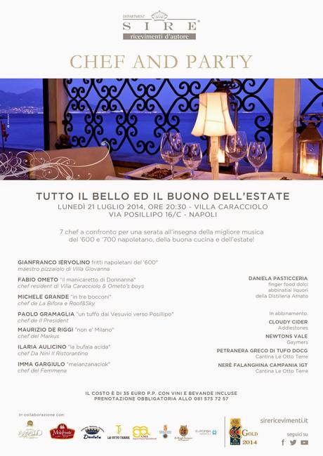 Il 21 luglio a Villa Caracciolo “Chef and Party”,  tutto il bello e il buono dell’estate