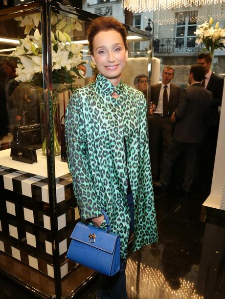 Kristin Scott Thomas all'inaugurazione della boutique parigina di Gianfranco Lotti in Rue Saint Honorè