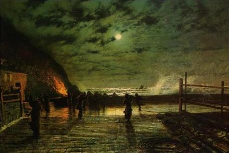 In Peril (The Harbour Flare) - John Atkinson Grimshaw, 1879