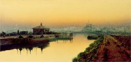 Knostrop Cut, Leeds, Sunday Night - John Atkinson Grimshaw, 1893