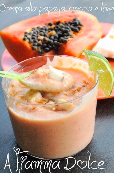 Crema alla papaya, cocco e lime