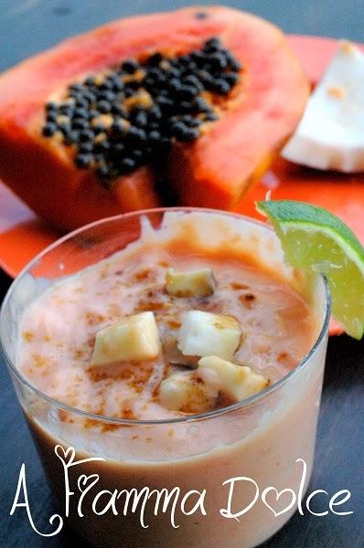 Crema alla papaya, cocco e lime