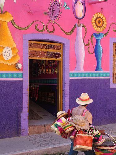 My vintage travel memories: fotografie dal Messico le CASE colorate! fonte Pinterest