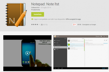 Notepad Note list App Android su Google Play 600x399 Notepad Note List: crea note rapide su tuo smartphone Android applicazioni  play store google play store 