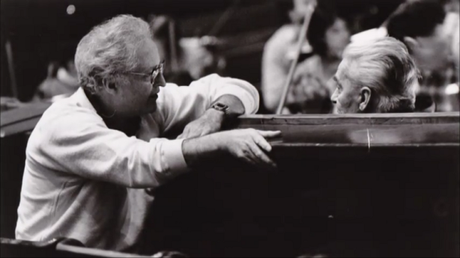 Carlos Kleiber insieme a Herbert von Karajan