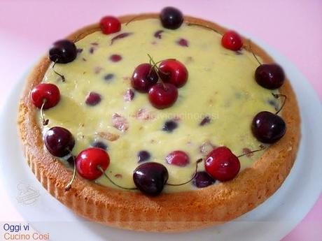 Crostata soffice di Ciliegie con crema al Limone