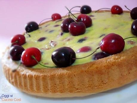 Crostata soffice di Ciliegie con crema al Limone