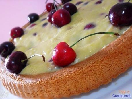 Crostata soffice di Ciliegie con crema al Limone