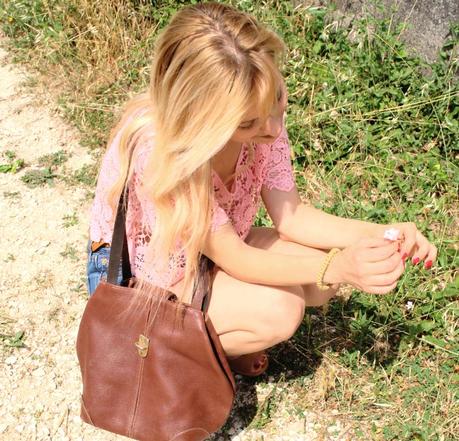 borsa a secchiello shorts in denim campania fashion bloggers crop top outfit petite models theFashiondiet 