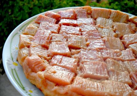 Tatin di rabarbaro or Rhubarb tart tatin