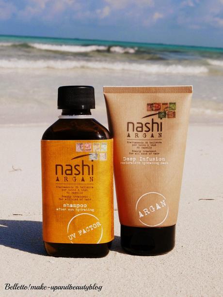 Nashi Argan, l'alleato per la bellezza dei capelli, anche d'estate! Shampoo After Sun Hydrating + Deep Infusion Restorative Hydrating Mask