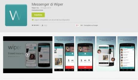 Messenger di Wiper App Android su Google Play 600x349 Messenger di Wiper: il servizio di chat per chi è attento alla privacy applicazioni  play store google play store 